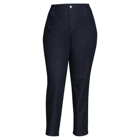 Terra & Sky Women's Plus Size Straight High Rise Jeans, Size 24W, Petite, Blue - Picture 4 of 4